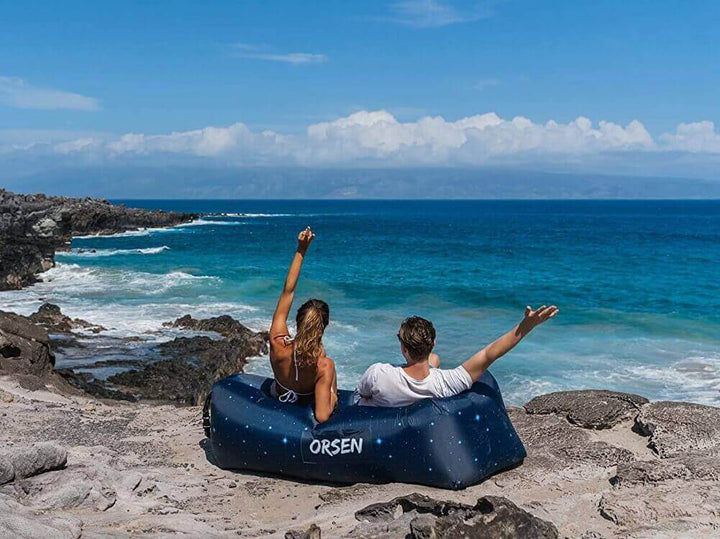 ORSEN Inflatable Lounger Air Sofa, Inflatable Couch anti Leakage Camping  Chair for Outdoor, Lakeside Portable Hommock with Compression Sacks Camping  Accessories for Men and Women : : Home & Kitchen