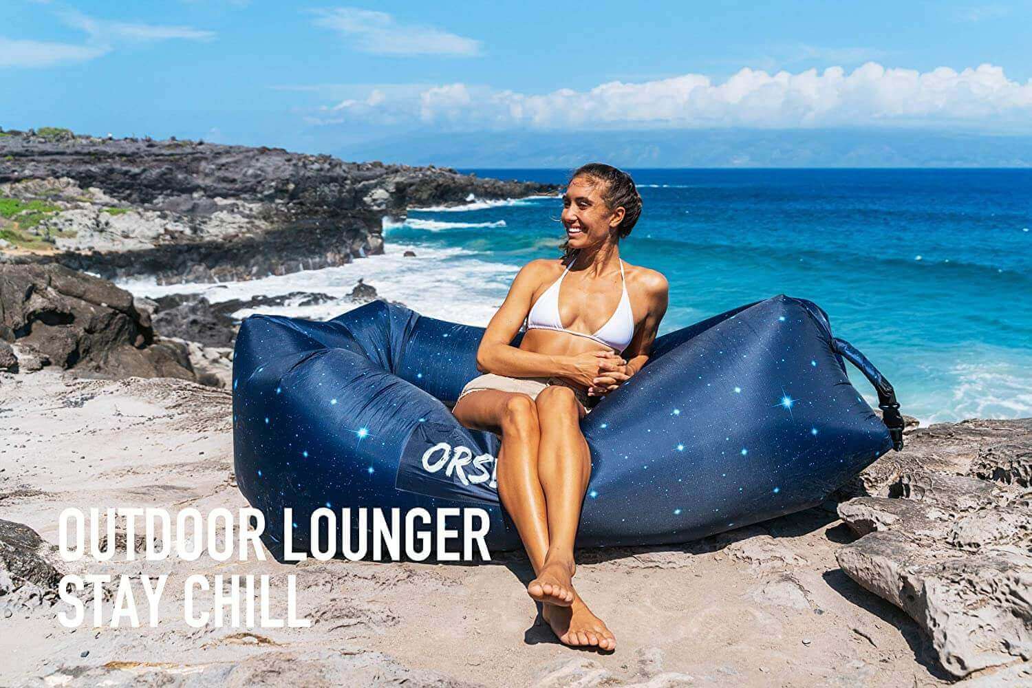 Orsen Inflatable Lounger Air Sofa, Air Couch Airbag Chair Camping Hiking Beach Outdoor